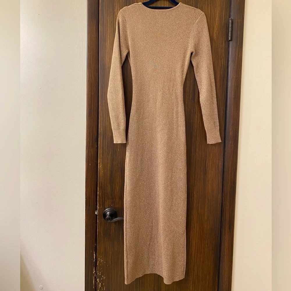 House of Harlow 1960 x REVOLVE Ernesto Dress in Spice Brown (D1) - Picture 3 of 7